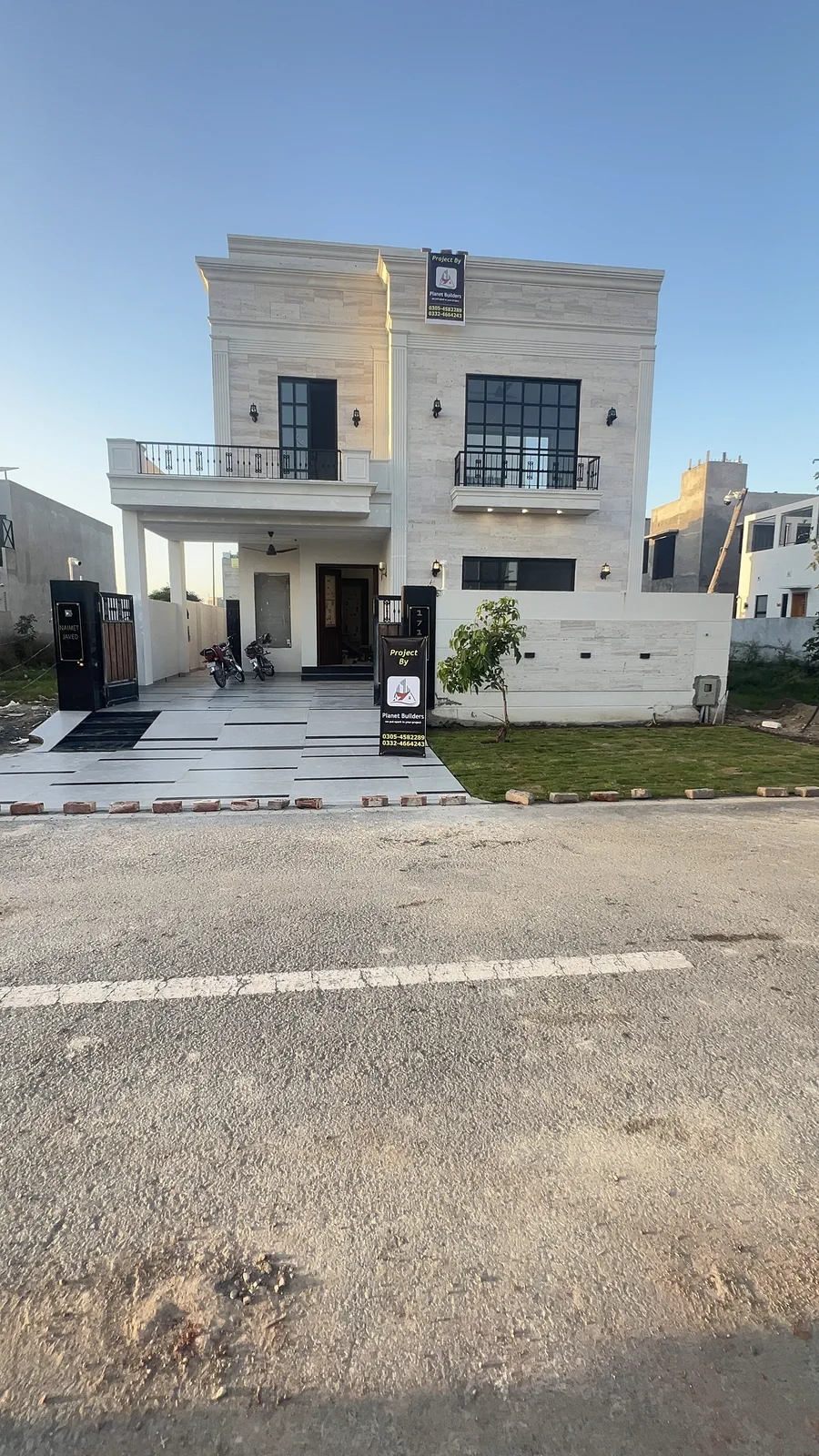 Planet Builders team carrying out residential construction work in Lahore